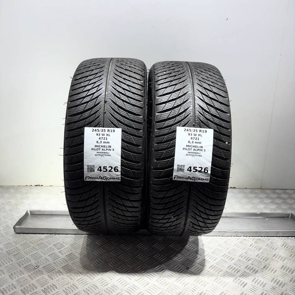 Gomme Usate 245 35 R19 93W XL Michelin Pilot Alpin 5 90% Invernali