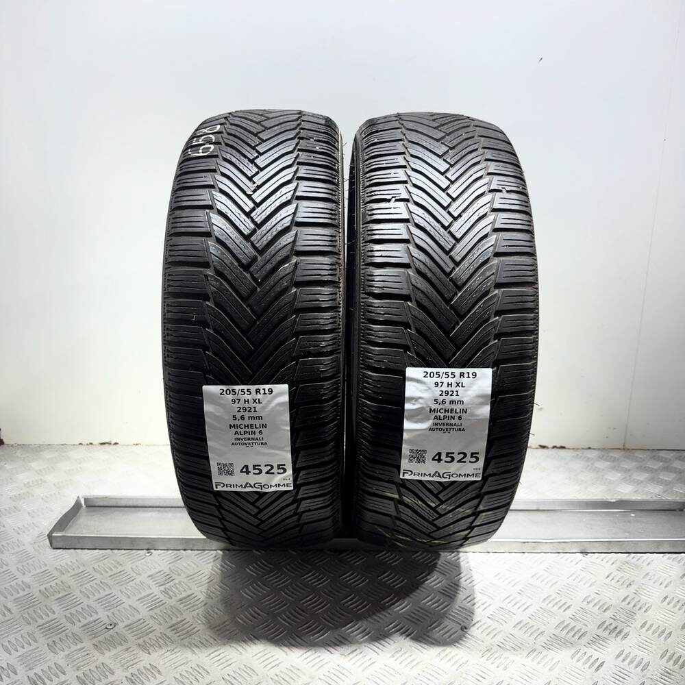 Gomme Usate 205 55 R19 97H XL Michelin Alpin 6 80% Invernali