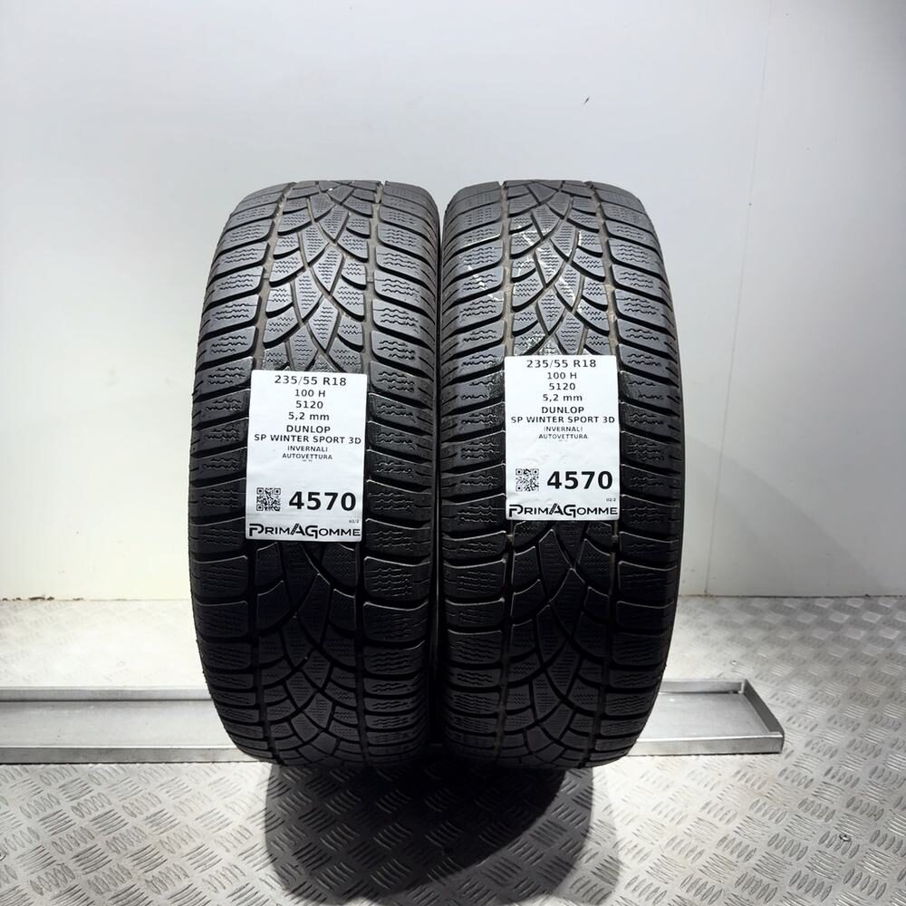Gomme Usate 235 55 R18 100H Dunlop SP Winter Sport 3D 74% Invernali