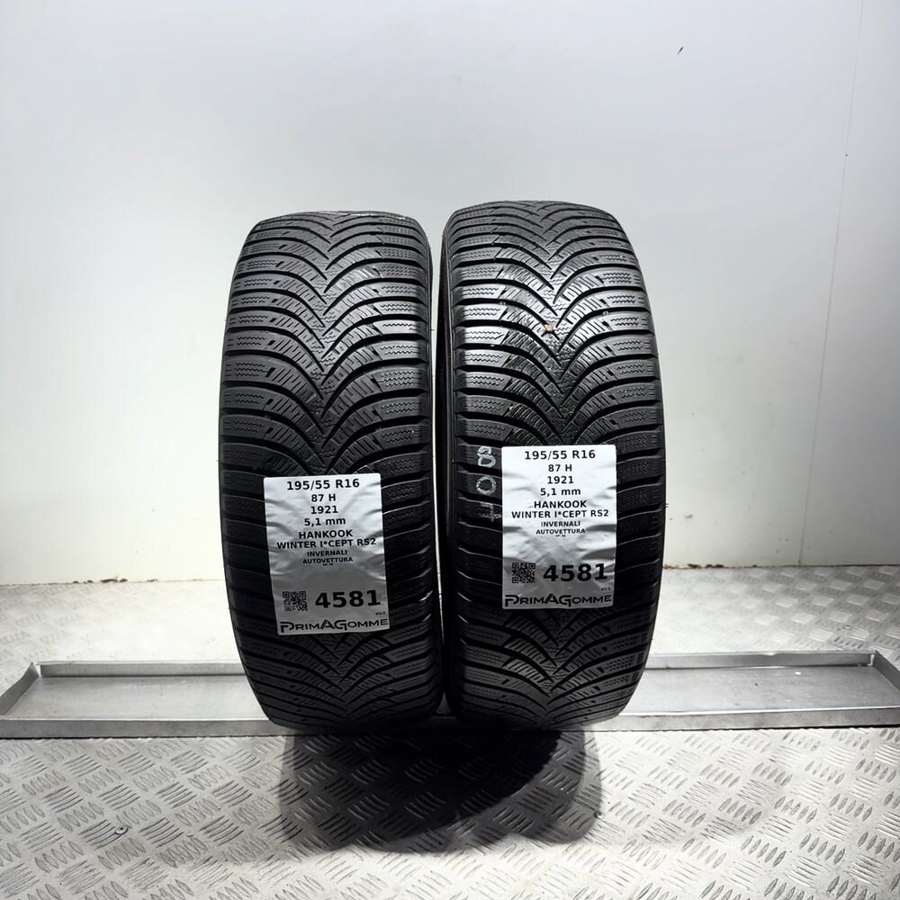 Gomme Usate 195 55 R16 87H Hankook Winter I*Cept RS2 73% Invernali