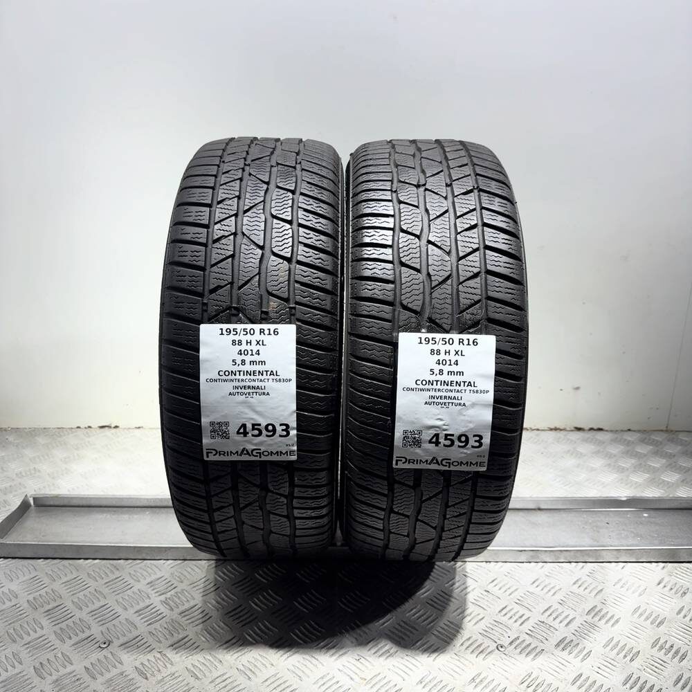 Gomme Usate 195 50 R16 88H XL Continental Contiwintercontact TS830P Invernali