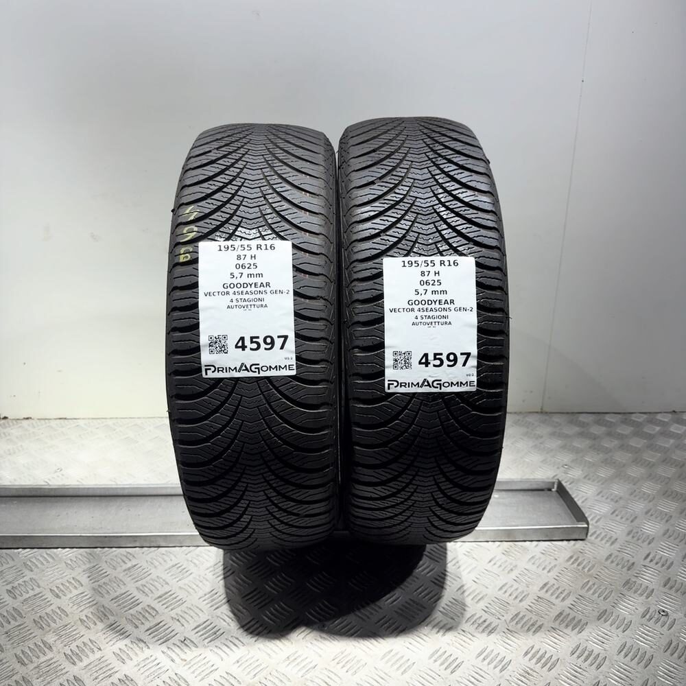 Gomme Usate 195 55 R16 87H Goodyear Vector 4Seasons Gen-2 81% 4 Stagioni