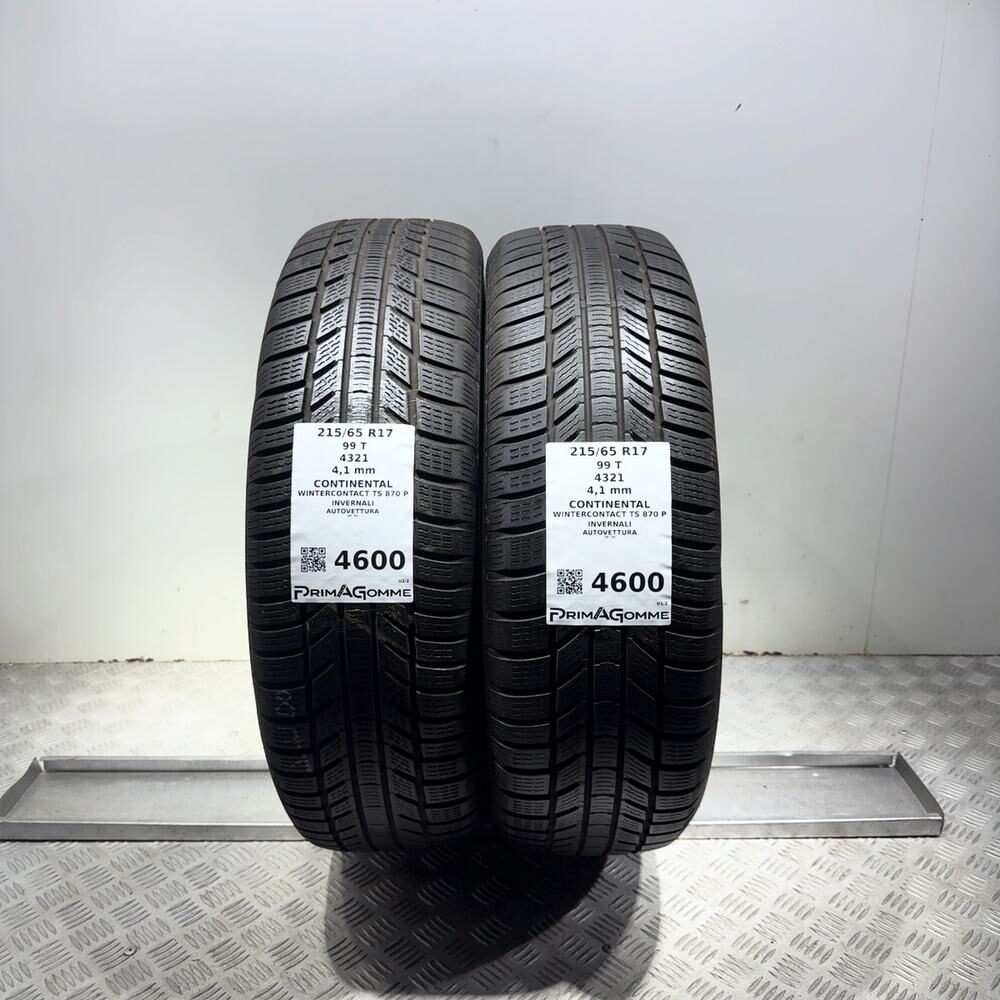 Gomme Usate 215 65 R17 99T Continental Wintercontact TS 870 P Invernali
