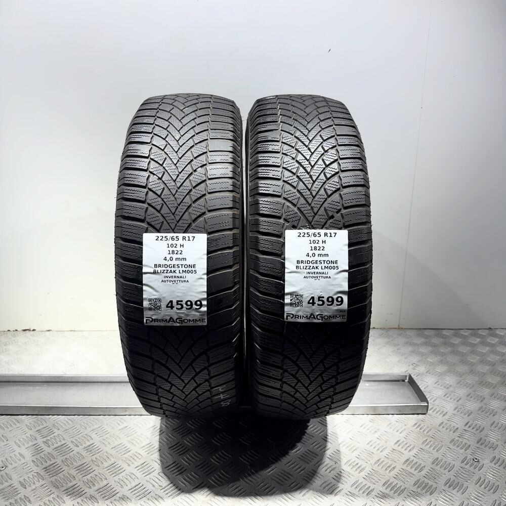 Gomme Usate 225 65 R17 102H Bridgestone Blizzak LM005 Invernali