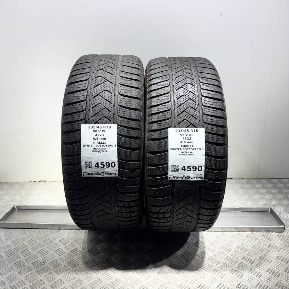 Gomme Usate 235 45 R18 98V XL Pirelli Winter Sottozero 3 Invernali