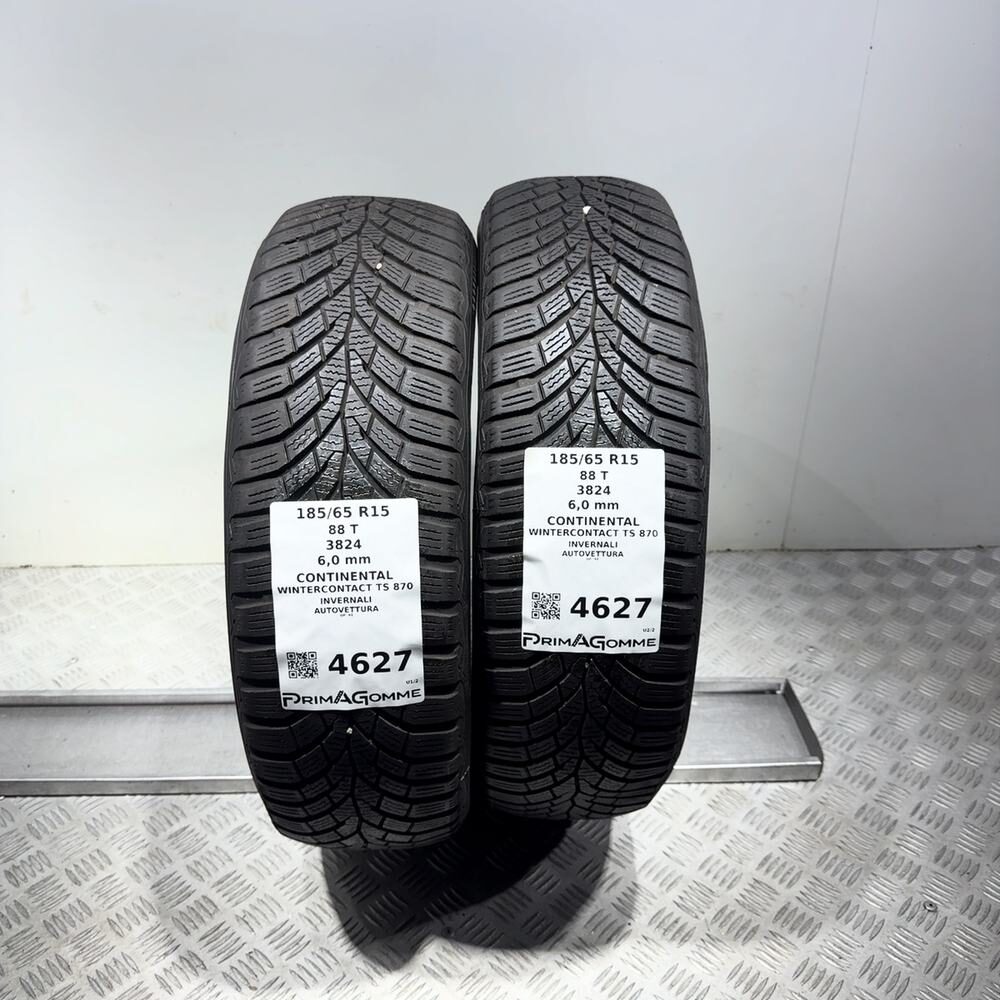 Gomme Usate 185 65 R15 88T Continental Wintercontact TS 870 86% Invernali