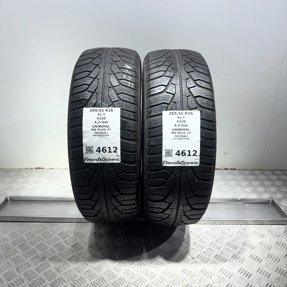 Gomme Usate 205 55 R16 91T Uniroyal MS Plus 77 Invernali