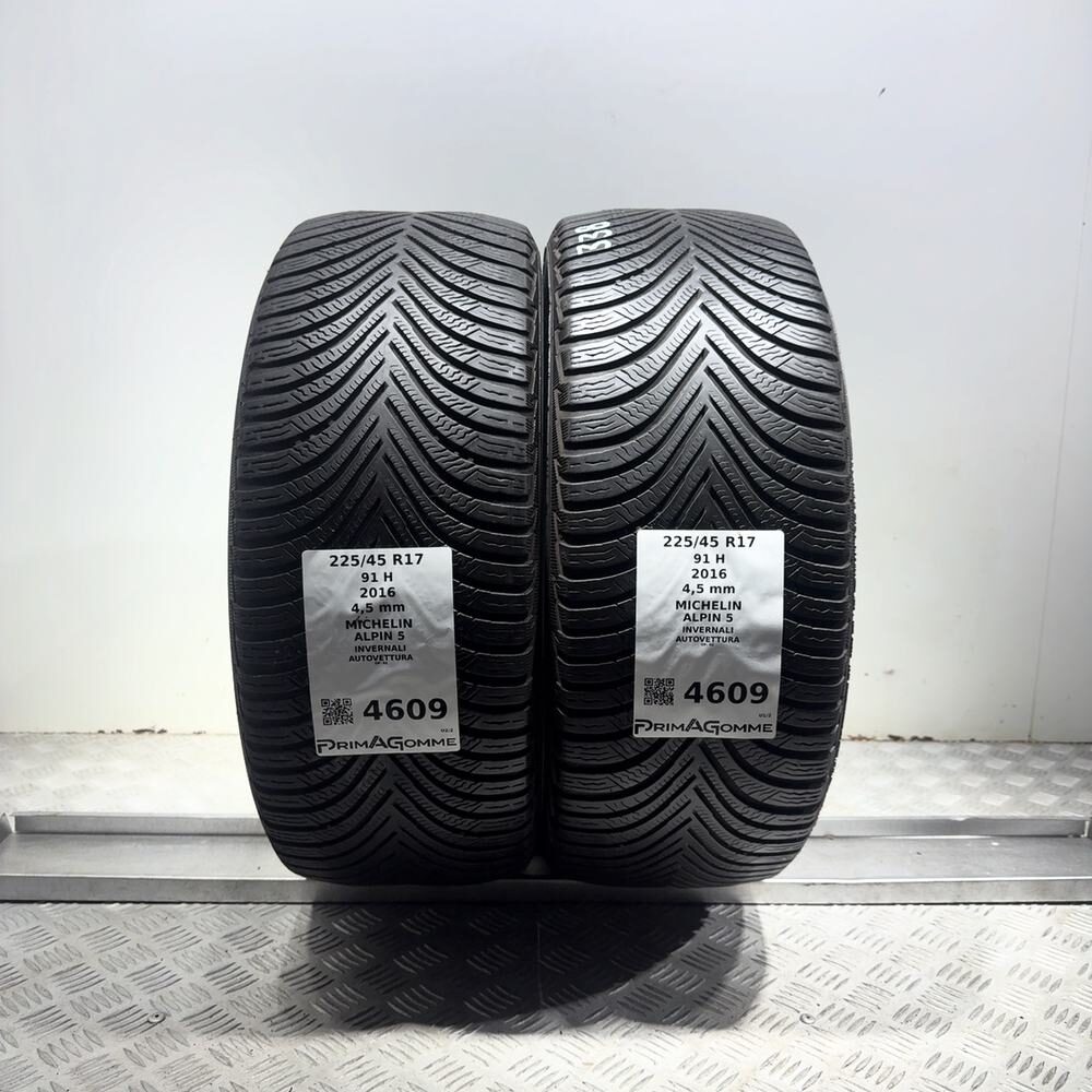 Gomme Usate 225 45 R17 91H Michelin Alpin 5 Invernali