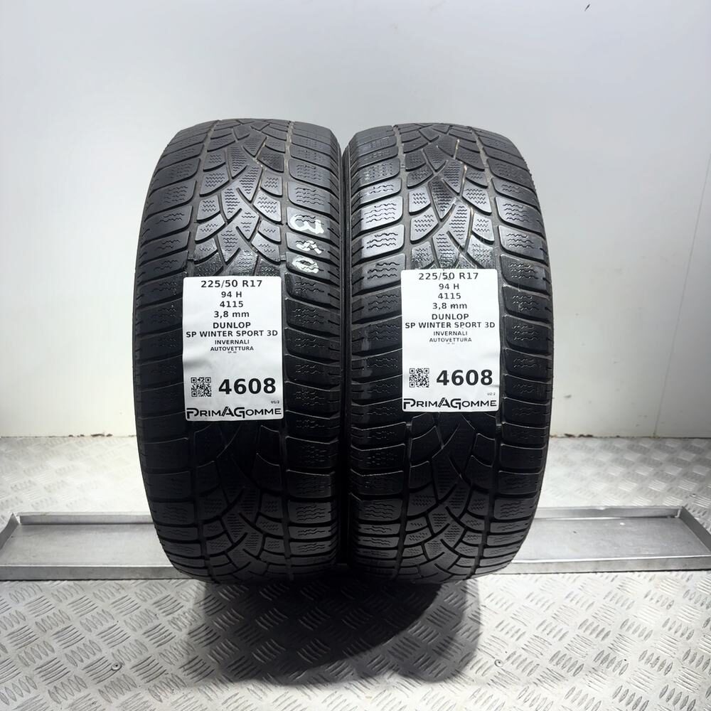 Gomme Usate 225 50 R17 94H Dunlop SP Winter Sport 3D Invernali