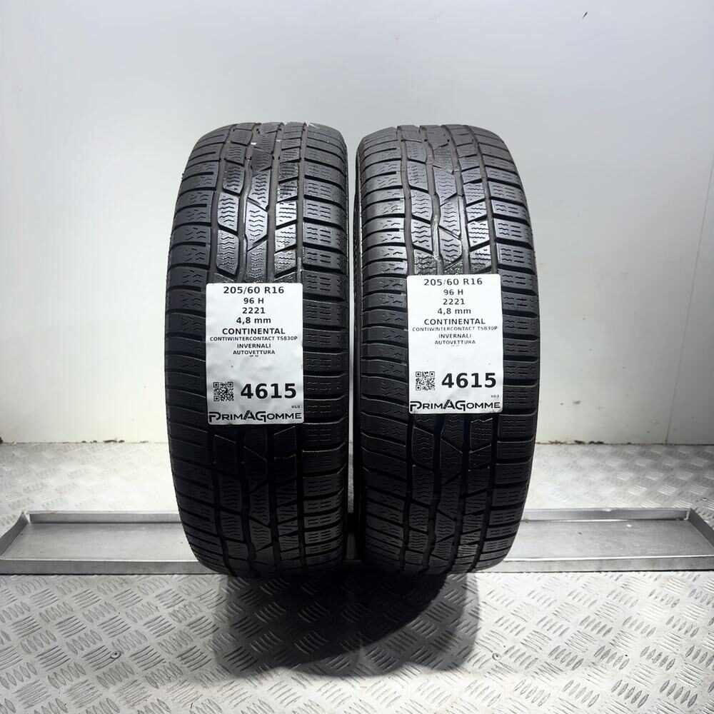 Gomme Usate 205 60 R16 96H Continental Contiwintercontact TS830P Invernali