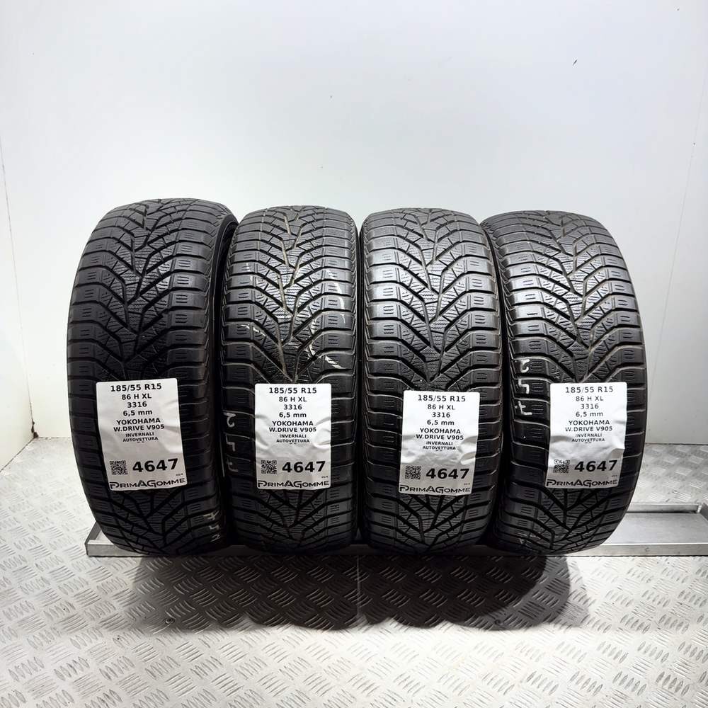 Gomme Usate 185 55 R15 86H XL Yokohama W.Drive V905 93% Invernali
