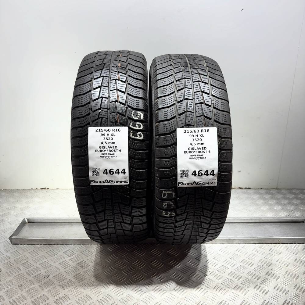 Gomme Usate 215 60 R16 99H XL Gislaved Euro*Frost 6 Invernali