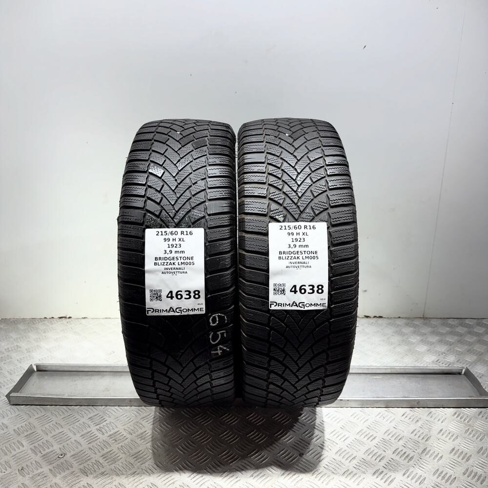 Gomme Usate 215 60 R16 99H XL Bridgestone Blizzak LM005 Invernali