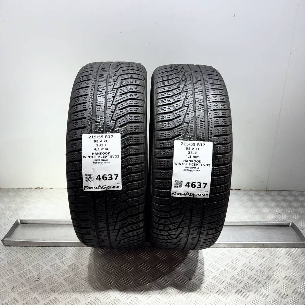 Gomme Usate 215 55 R17 98V XL Hankook Winter I*Cept Evo2 Invernali