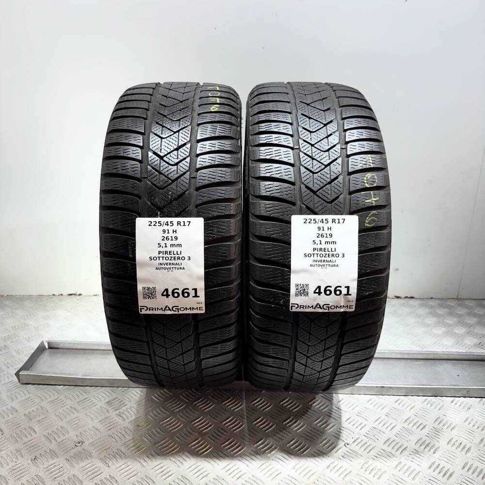 Gomme Usate 225 45 R17 91H Pirelli Sottozero 3 73% Invernali