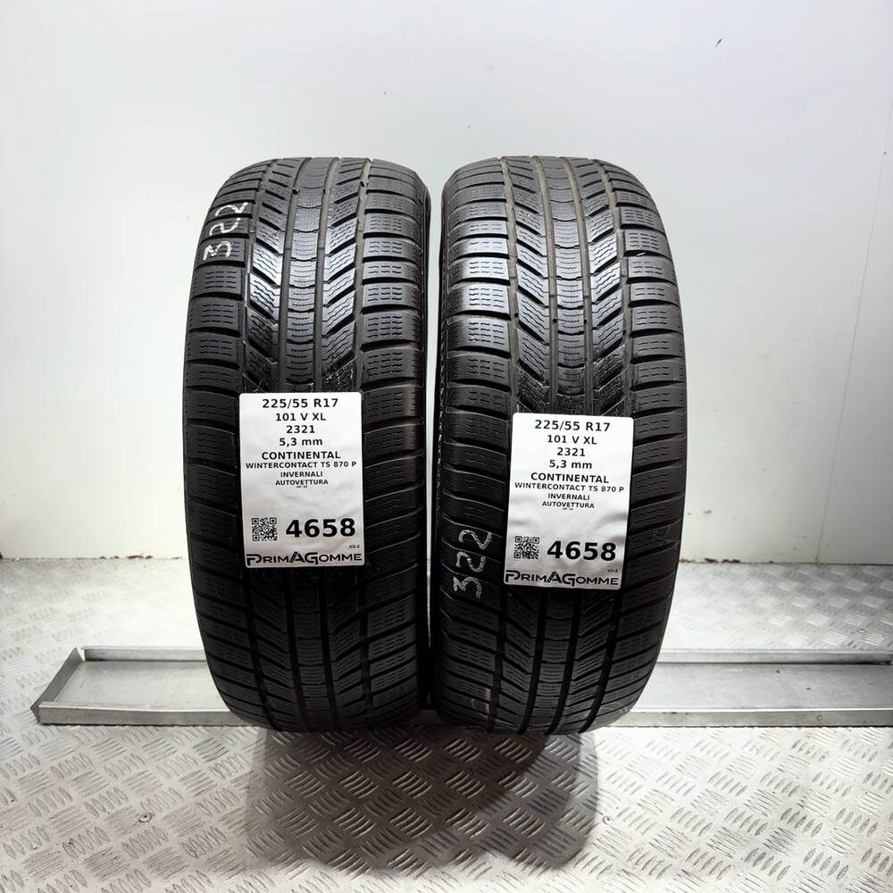 Gomme Usate 225 55 R17 101V XL Continental Wintercontact TS 870 P 76% Invernali