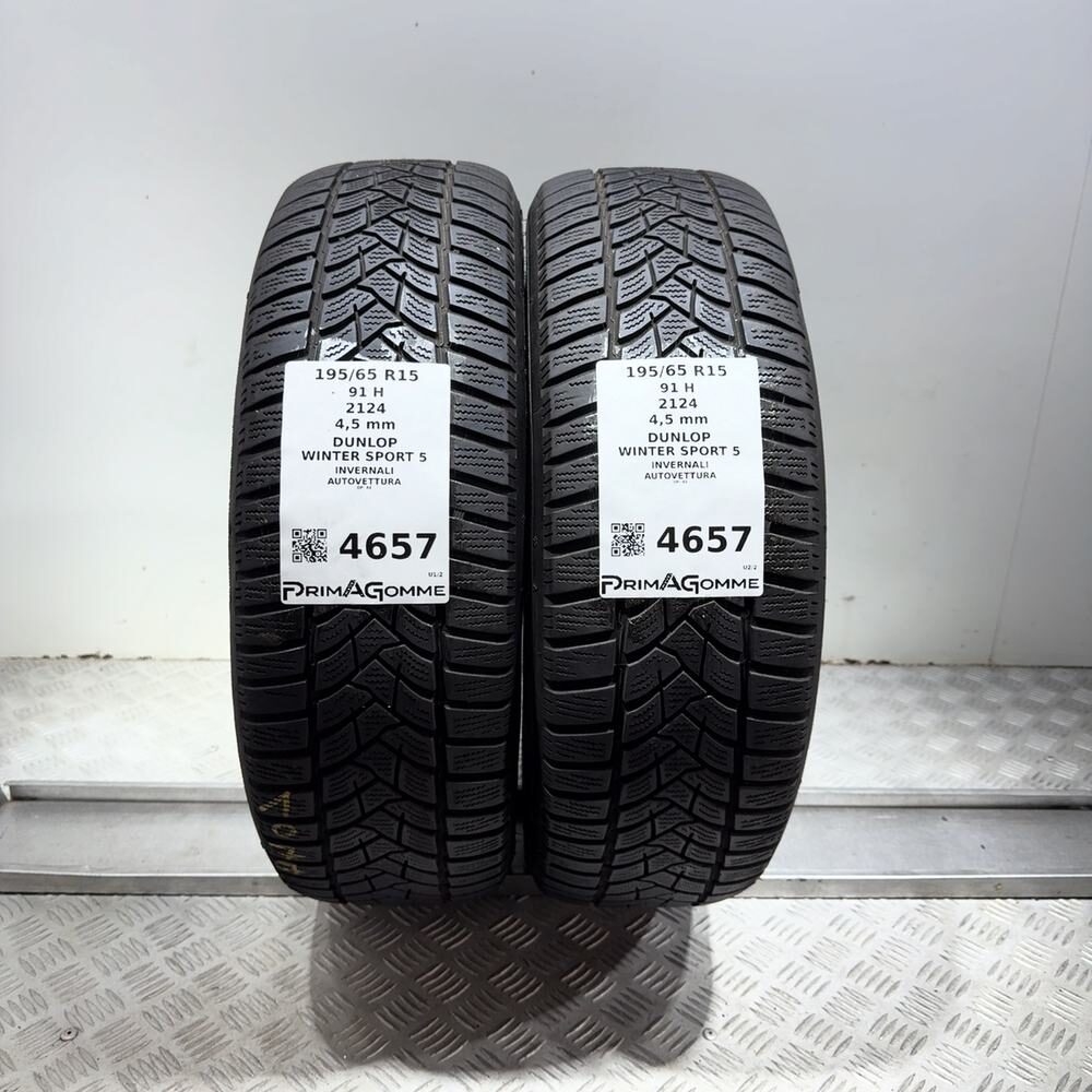 Gomme Usate 195 65 R15 91H Dunlop Winter Sport 5 Invernali