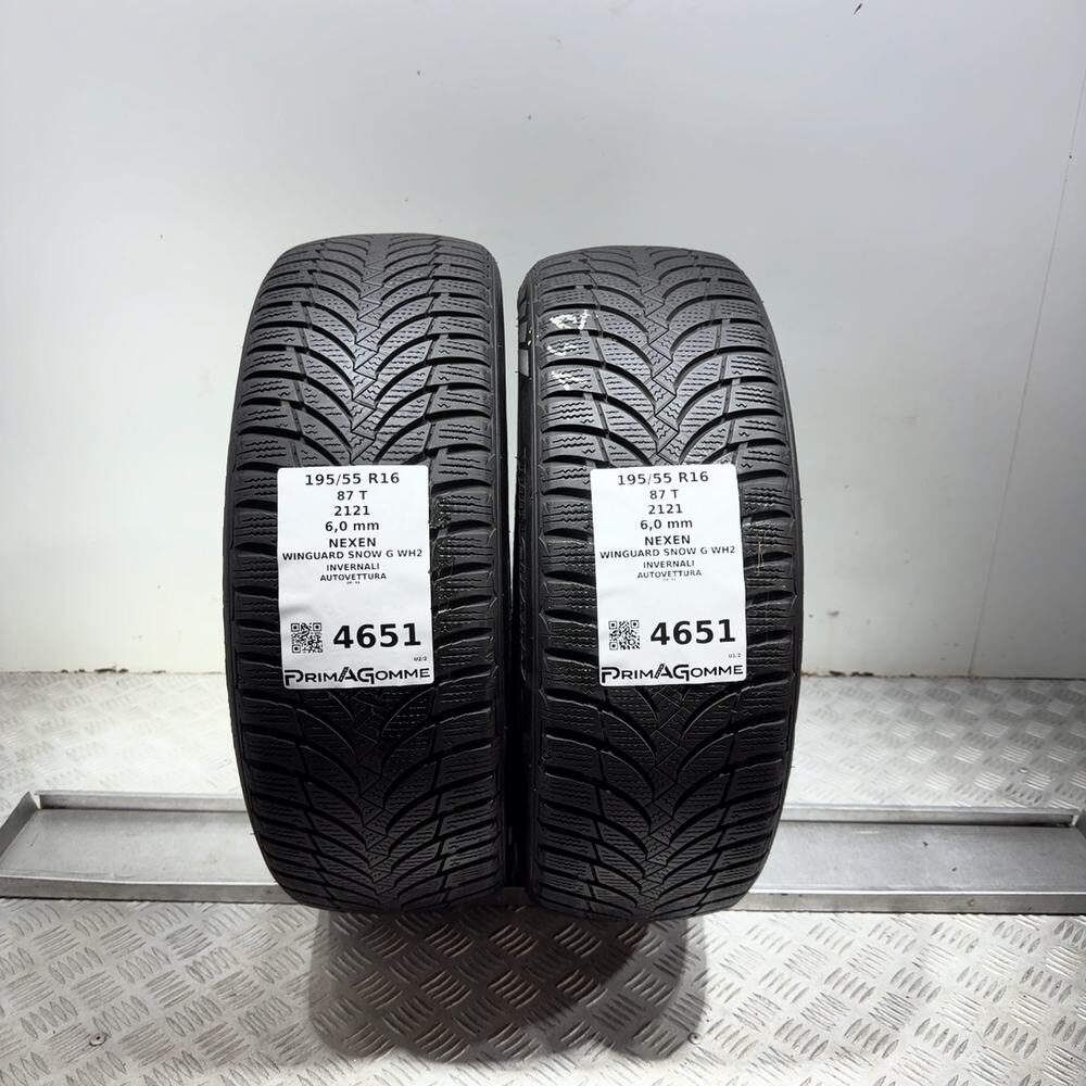 Gomme Usate 195 55 R16 87T Nexen Winguard Snow G WH2 86% Invernali