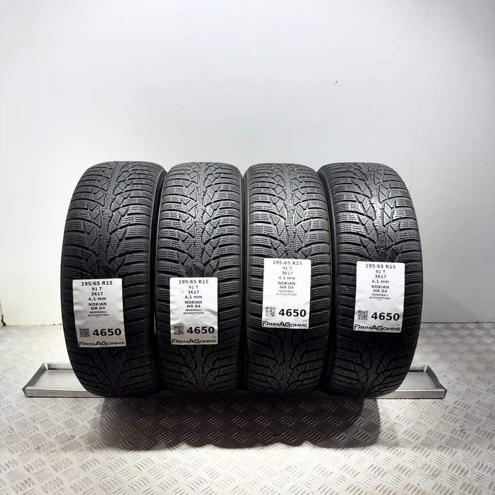 Gomme Usate 195 65 R15 91T Nokian WR D4 Invernali