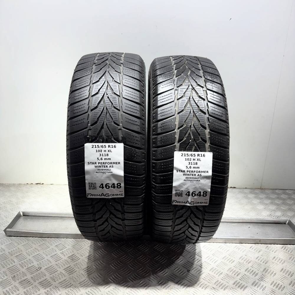 Gomme Usate 215 65 R16 102H XL Star Performer Winter AS 80% Invernali