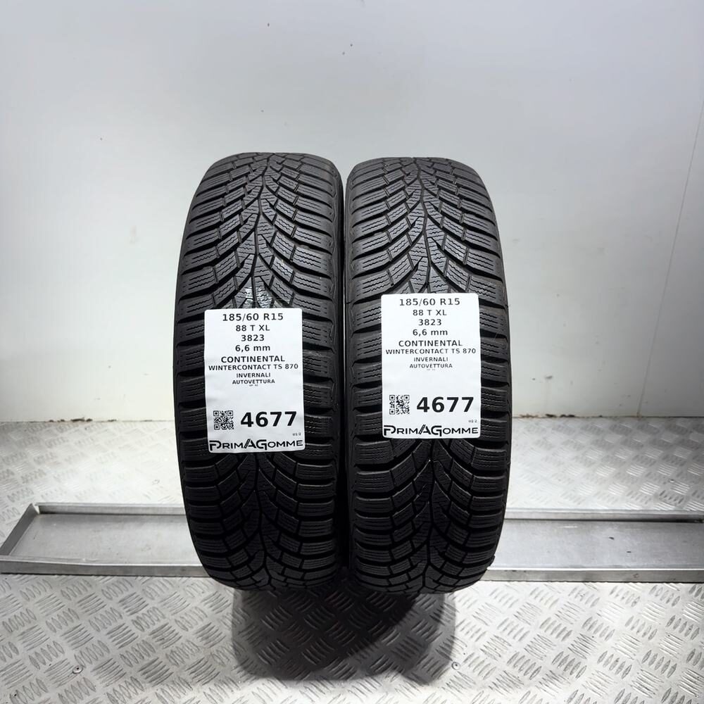 Gomme Usate 185 60 R15 88T XL Continental Wintercontact TS 870 94% Invernali