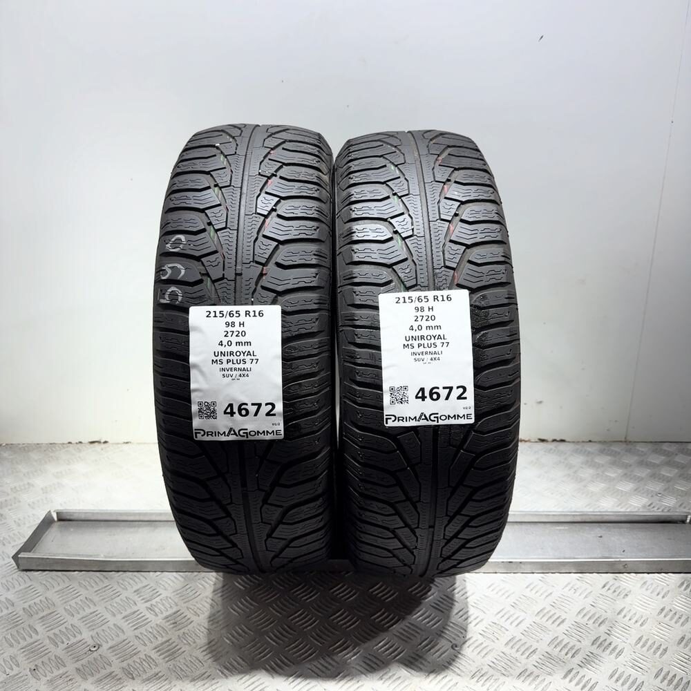 Gomme Usate 215 65 R16 98H Uniroyal MS Plus 77 Invernali