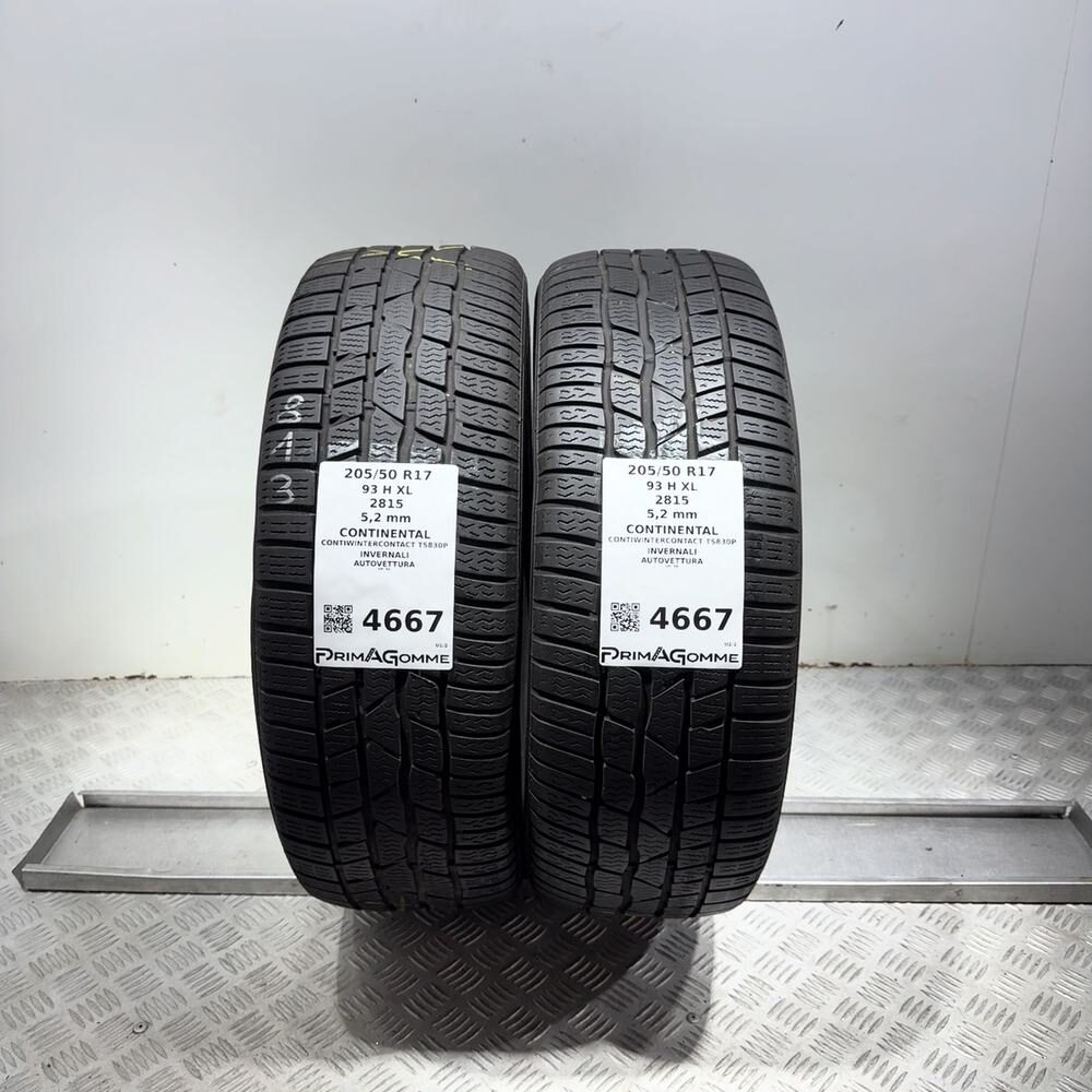 Gomme Usate 205 50 R17 93H XL Continental Contiwintercontact TS830P Invernali