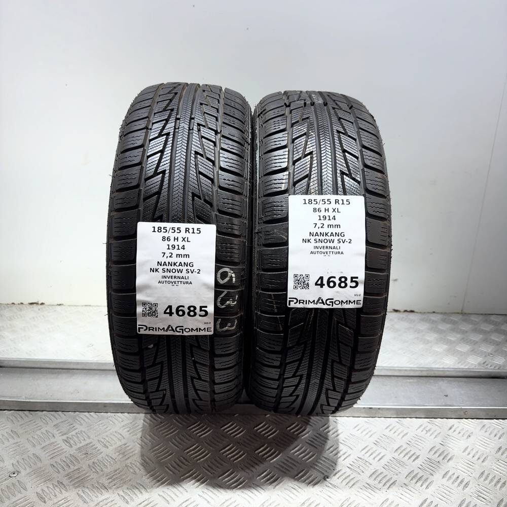 Gomme Usate 185 55 R15 86H XL Nankang NK Snow SV-2 98% Invernali