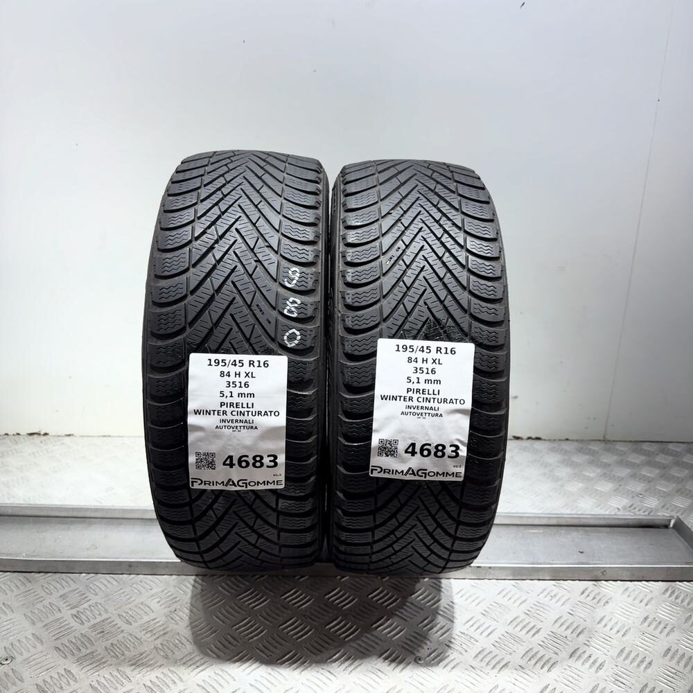 Gomme Usate 195 45 R16 84H XL Pirelli Winter Cinturato 73% Invernali