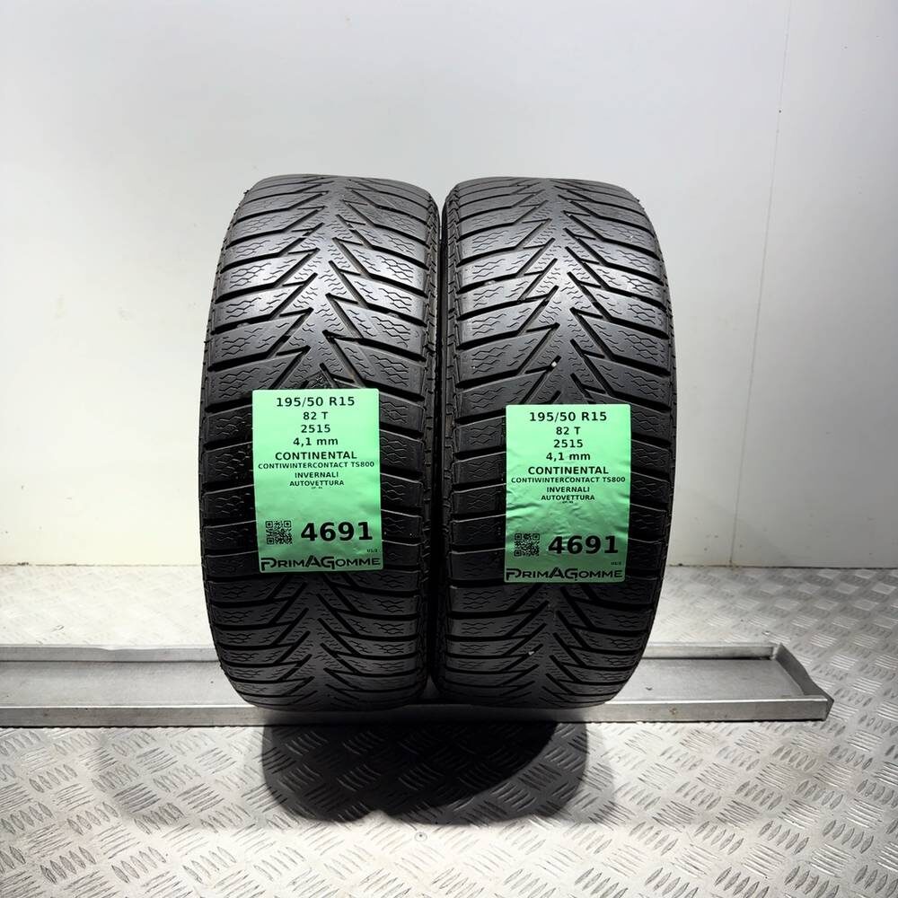 Gomme Usate 195 50 R15 82T Continental Contiwintercontact TS800 Invernali