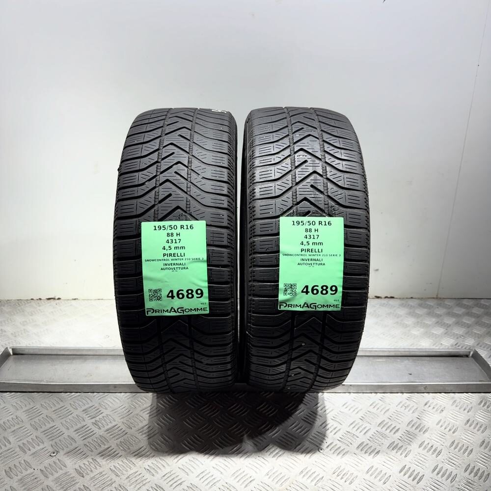 Gomme Usate 195 50 R16 88H Pirelli Snowcontrol Winter 210 Serie 3 Invernali