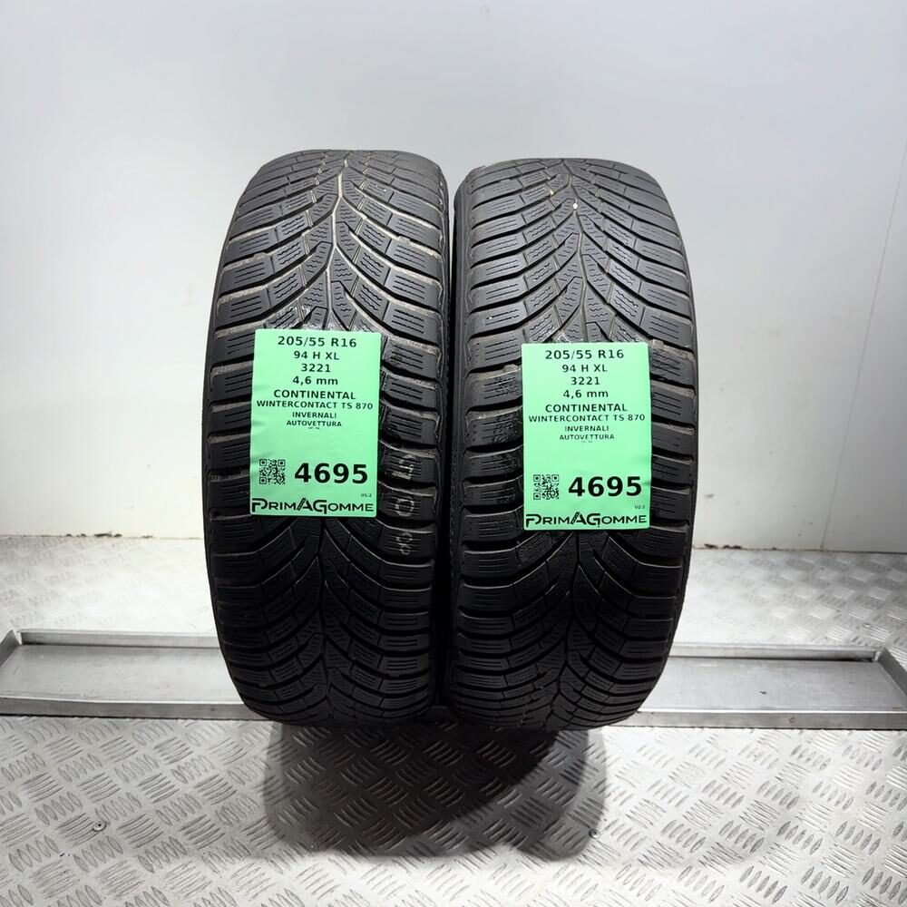 Gomme Usate 205 55 R16 94H XL Continental Wintercontact TS 870 Invernali