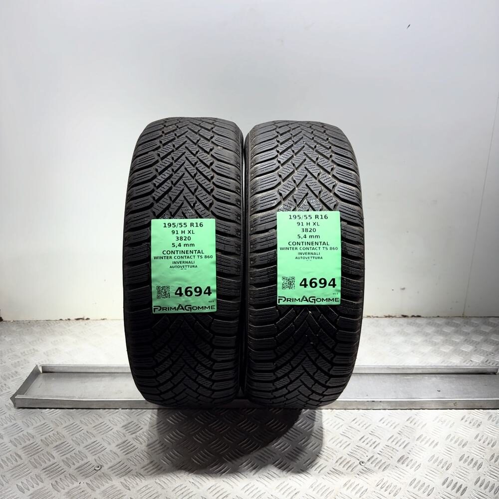 Gomme Usate 195 55 R16 91H XL Continental Winter Contact TS 860 77% Invernali