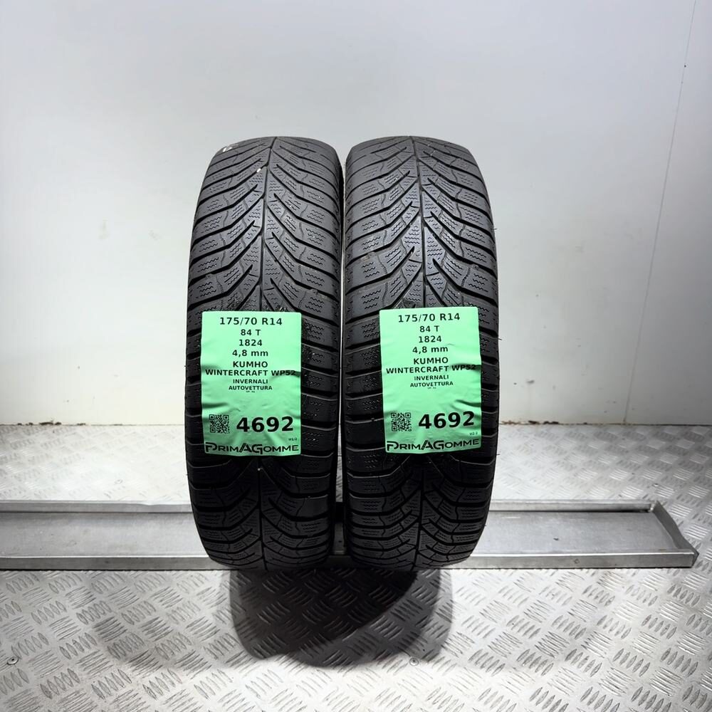 Gomme Usate 175 70 R14 84T Kumho Wintercraft WP52 Invernali