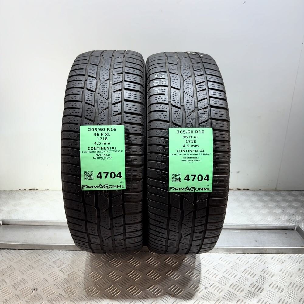 Gomme Usate 205 60 R16 96H XL Continental Contiwintercontact TS830 P Invernali