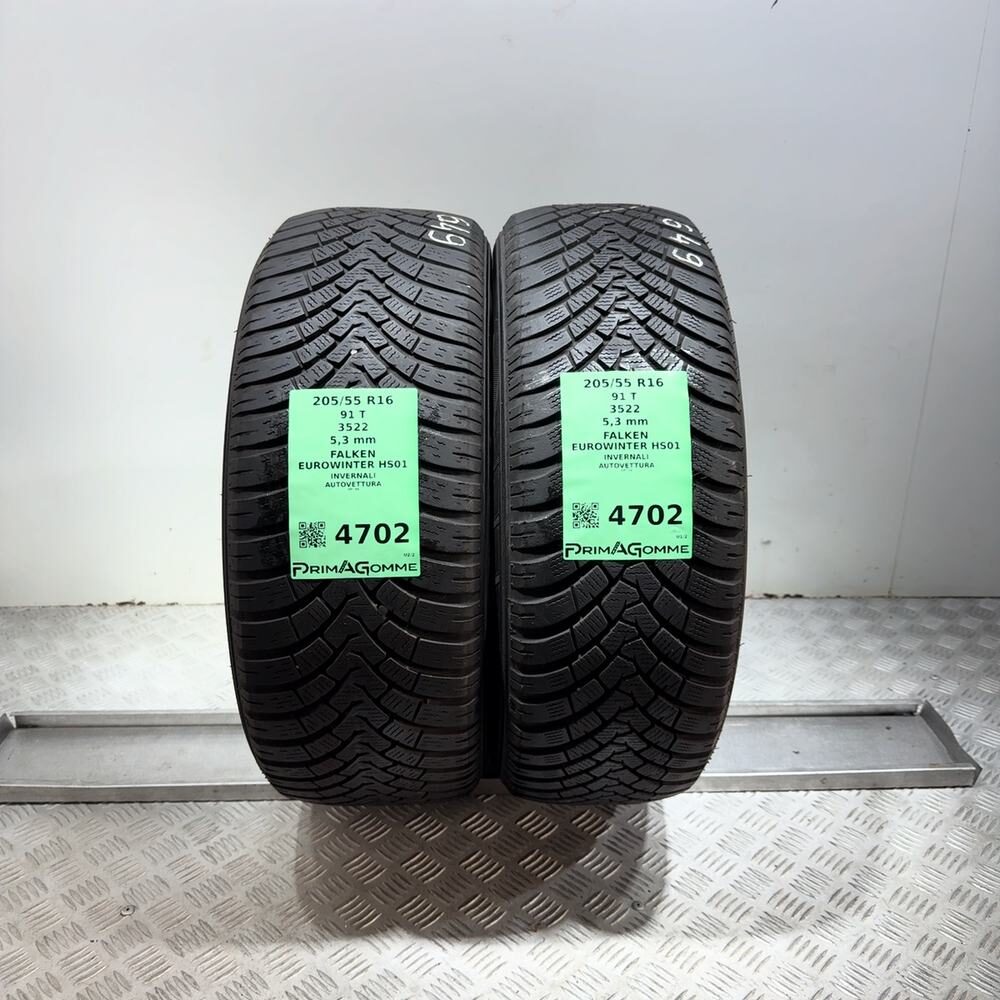 Gomme Usate 205 55 R16 91T Falken Eurowinter HS01 76% Invernali