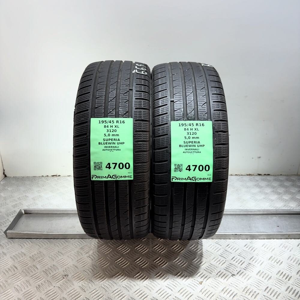 Gomme Usate 195 45 R16 84H XL Superia Bluewin Uhp 71% Invernali