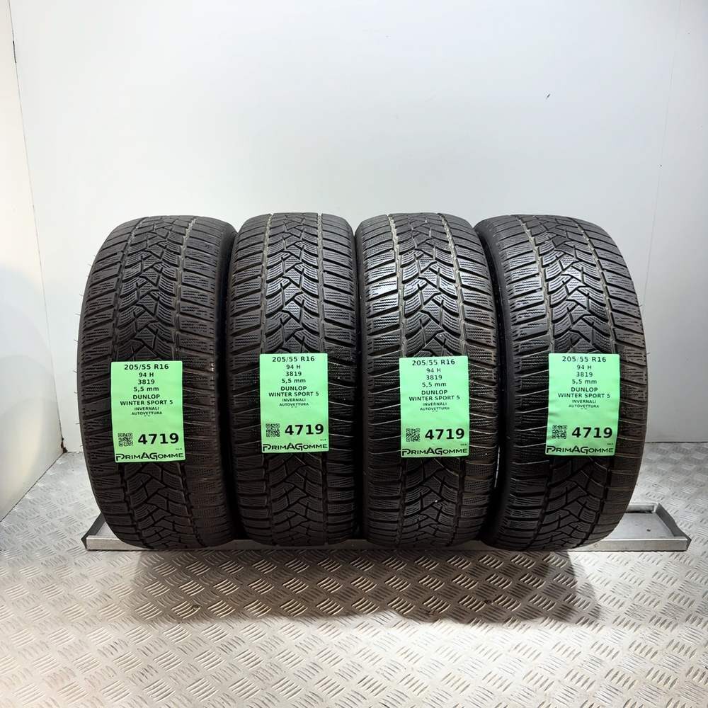 Gomme Usate 205 55 R16 94H Dunlop Winter Sport 5 79% Invernali
