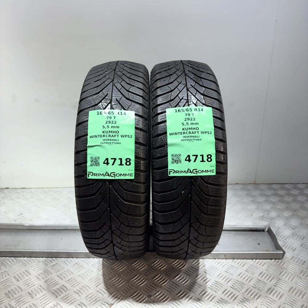 Gomme Usate 165 65 R14 79T Kumho Wintercraft WP52 79% Invernali