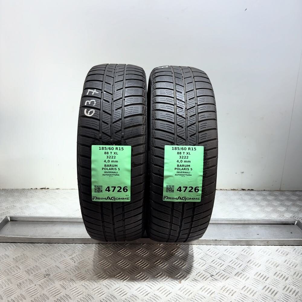 Gomme Usate 185 60 R15 88T XL Barum Polaris 5 Invernali