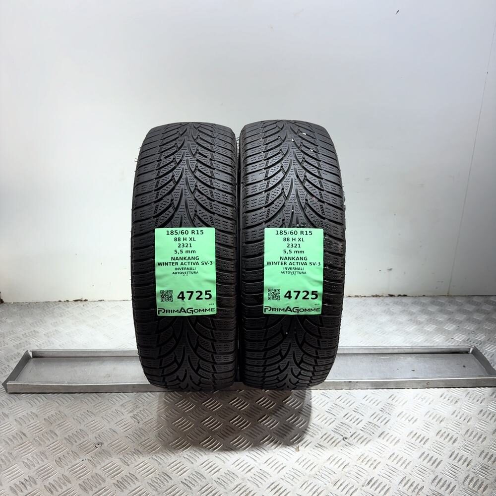 Gomme Usate 185 60 R15 88H XL Nankang Winter Activa SV-3 79% Invernali