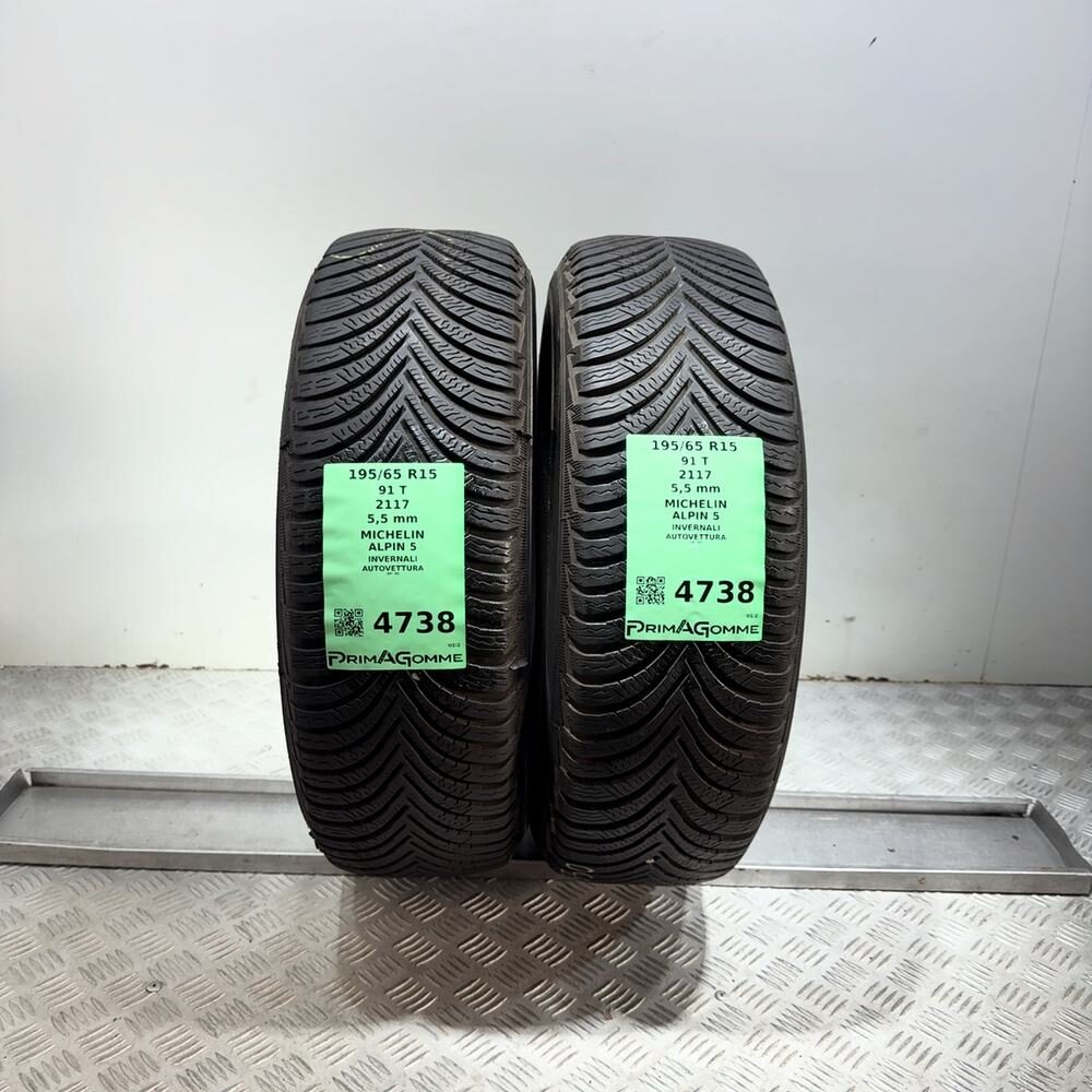 Gomme Usate 195 65 R15 91T Michelin Alpin 5 79% Invernali