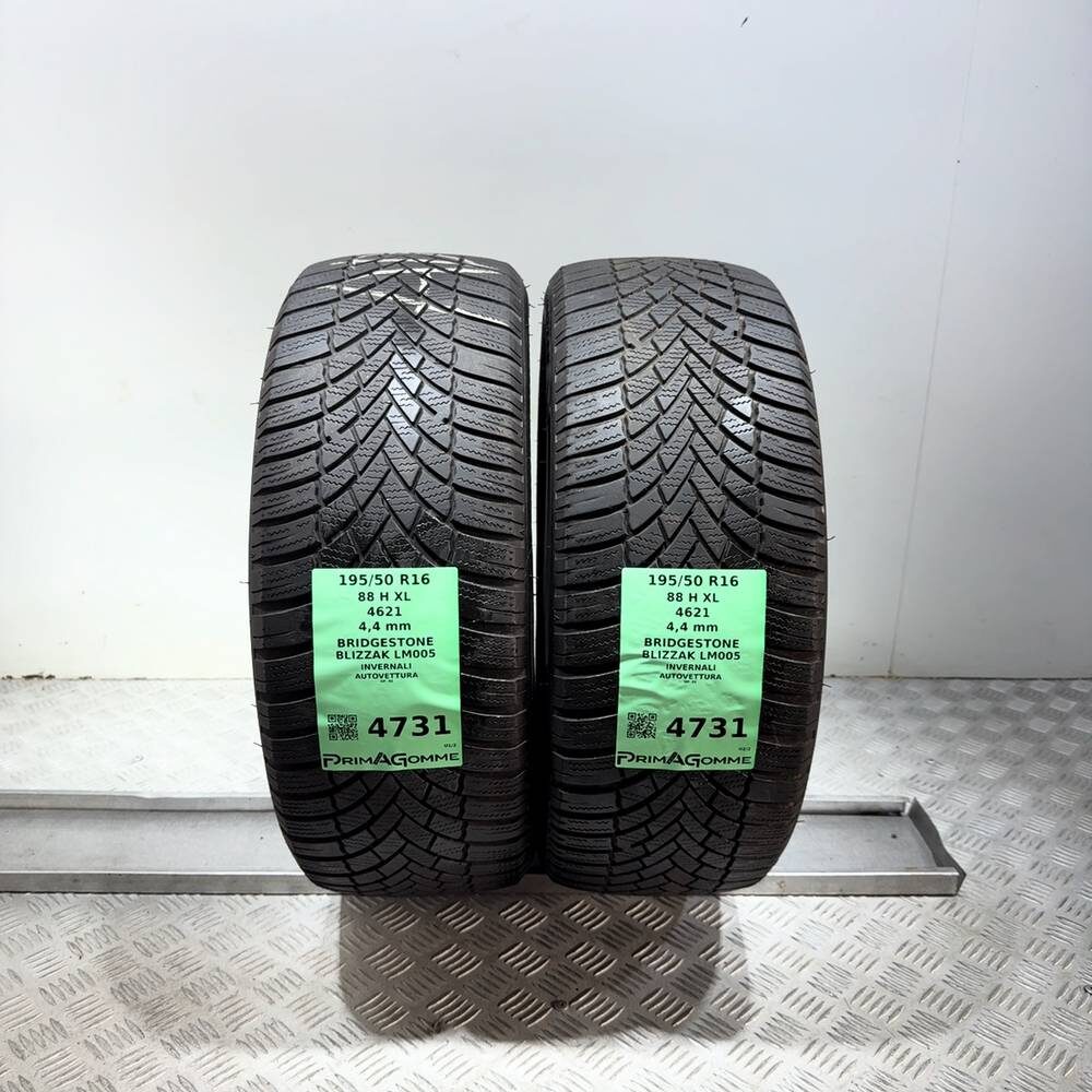 Gomme Usate 195 50 R16 88H XL Bridgestone Blizzak LM005 Invernali