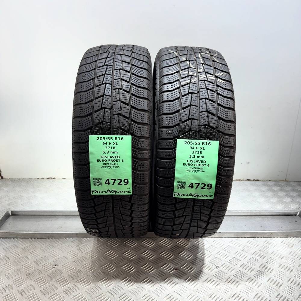 Gomme Usate 205 55 R16 94H XL Gislaved Euro Frost 6 76% Invernali