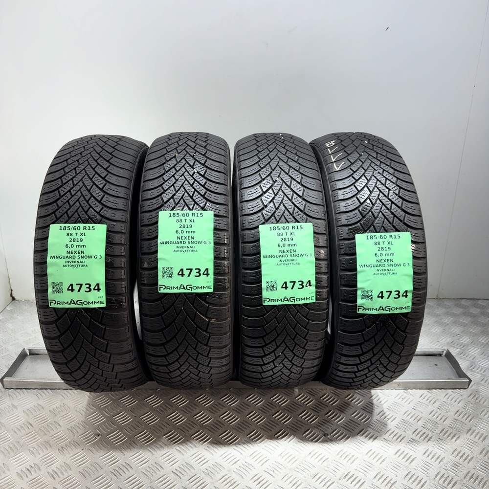 Gomme Usate 185 60 R15 88T XL Nexen Winguard Snow’G 3 86% Invernali