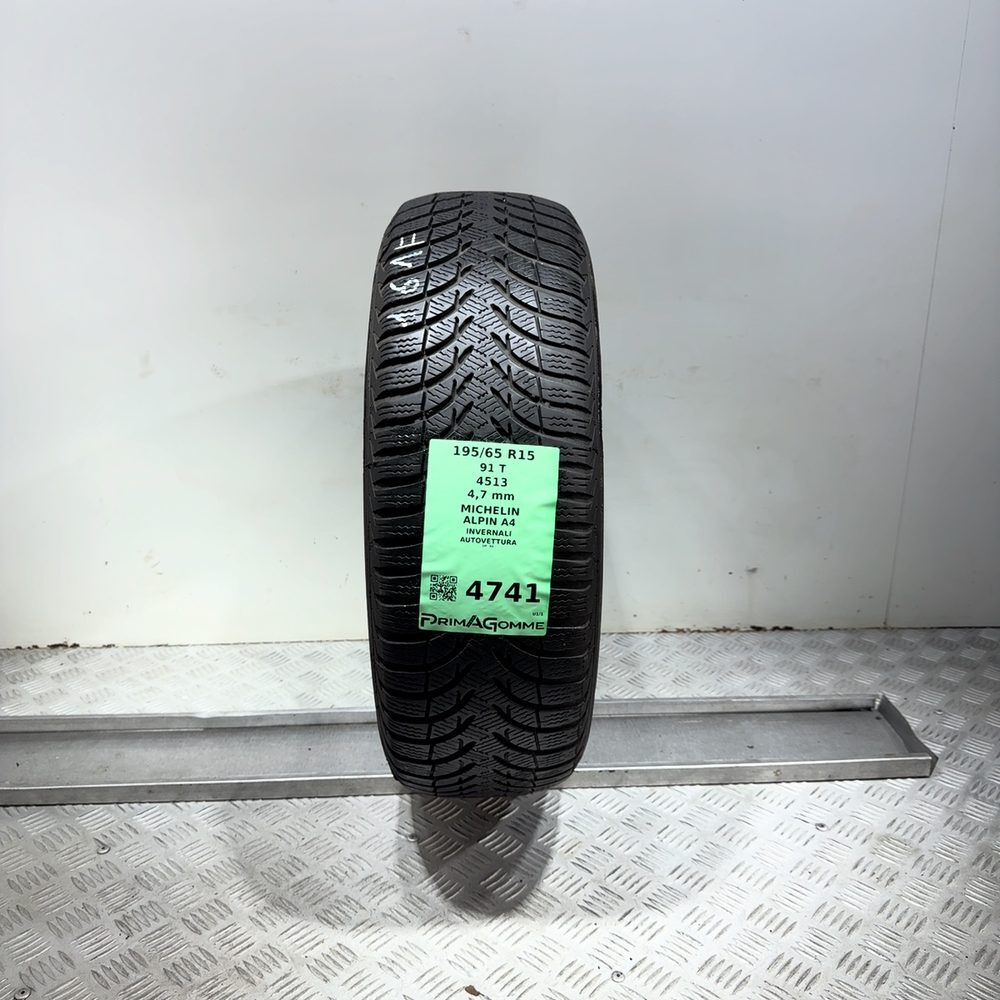Gomma Usata 195 65 R15 91T Michelin Alpin A4 Invernale