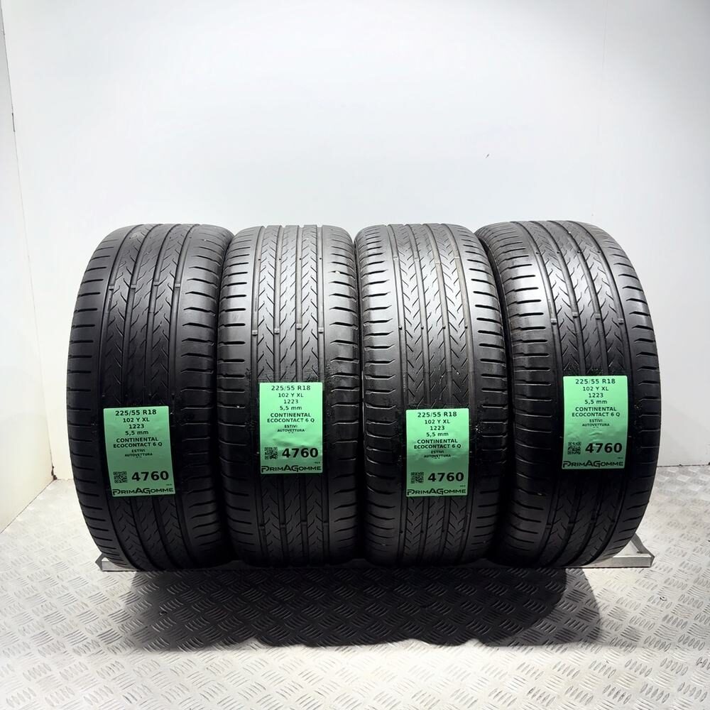 Gomme Usate 225 55 R18 102Y XL Continental Ecocontact 6 Q 79% Estive