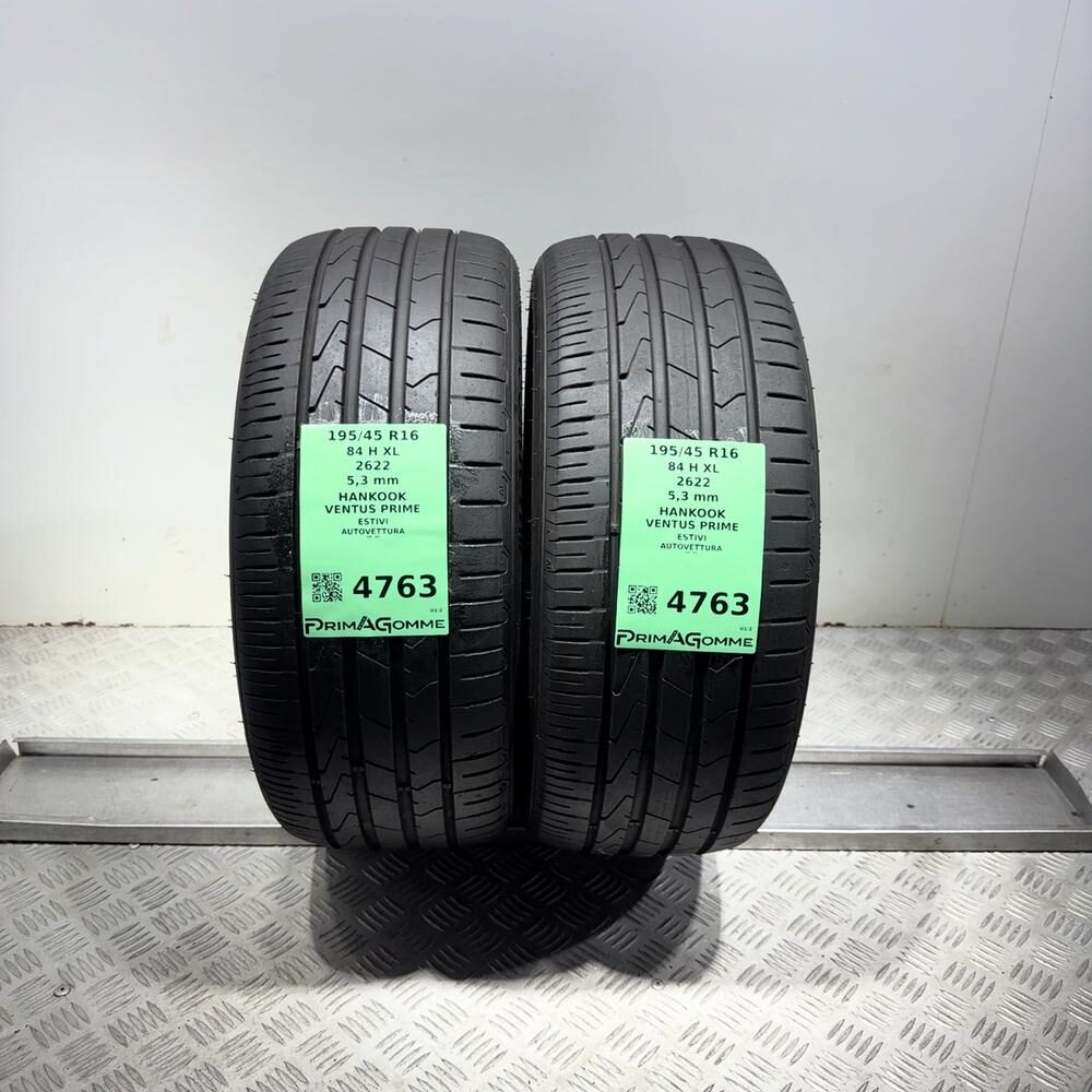 Gomme Usate 195 45 R16 XL 84H Hankook Ventus Prime 76% Estive
