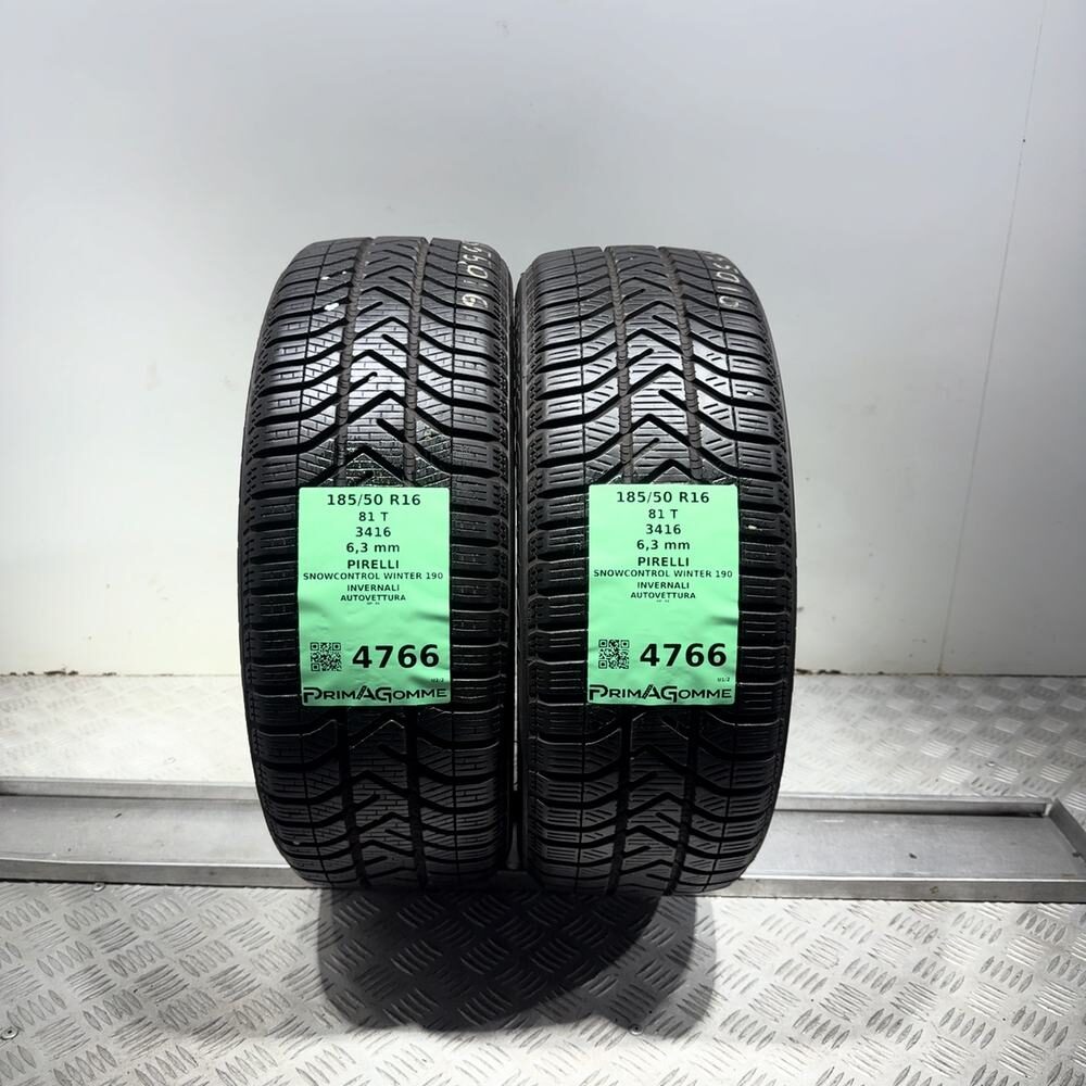 Gomme Usate 185 50 R16 81T Pirelli Snowcontrol Winter 190 90% Invernali