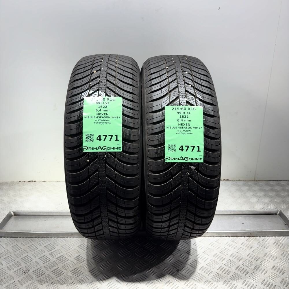 Gomme Usate 215 60 R16 99H XL Nexen N’Blue 4Season WH17 91% 4 Stagioni